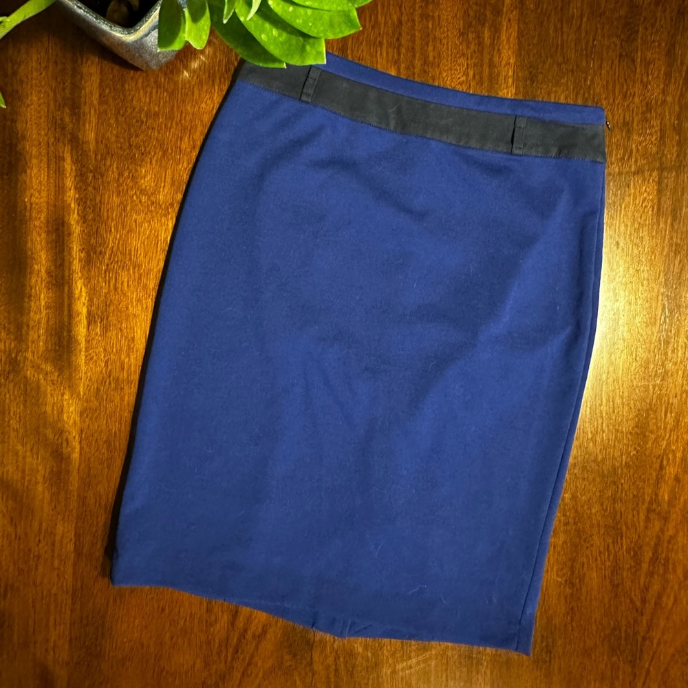 NWT Blue and Black Pencil Skirt The Limited